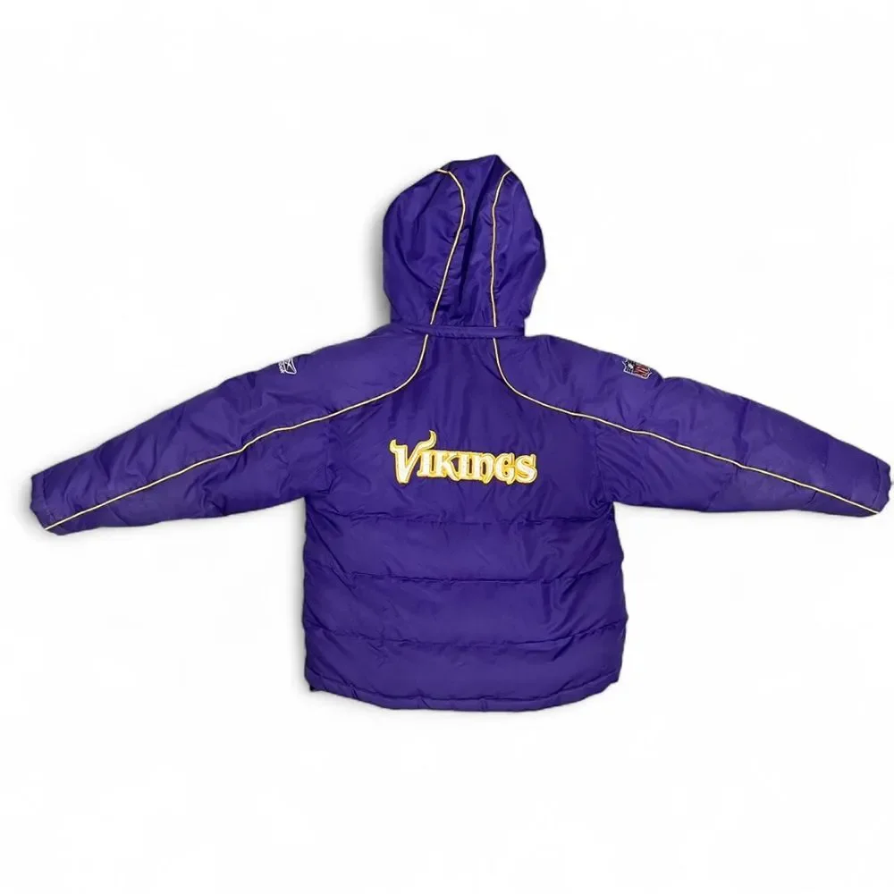 Vintage NFL Vikings Down Puffer Jacket Boys Size Medium 10/12